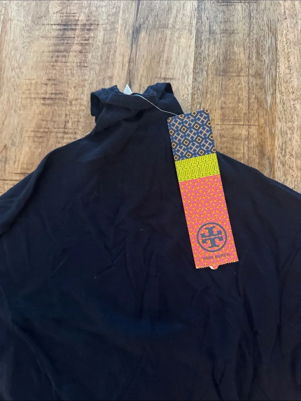 Tory Burch Miley Top lightweight navy blue Long-Sleeve Turtleneck blouse zipper